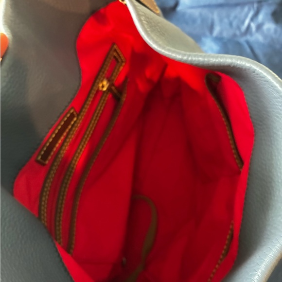 Dooney and Burke Stylish Blue Leather Shoulder Bag - Picture 6 of 10